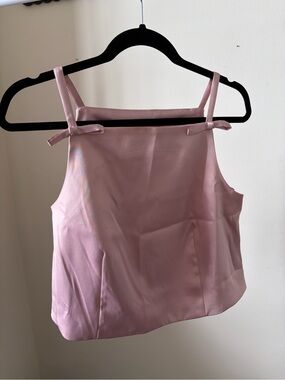 Gap Pink Satin Tie-Strap Camisole Top size MP